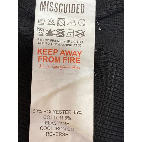 Missguided Womens Black Sleeveless Asymmetric Ruffle Hem Midi Tank Shift Dress 6 - Picture 4 of 4